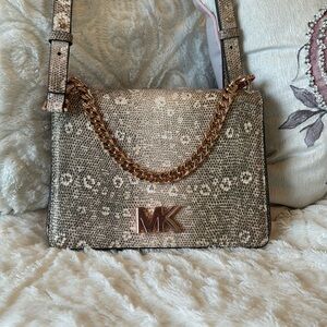 Michael, Michael Kors lizard embossed leather Crossbody